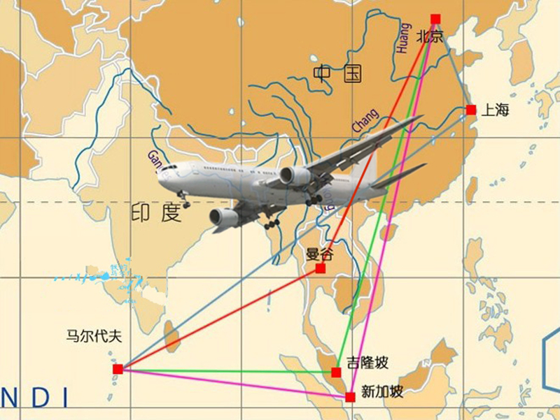 国内飞马尔代夫出发城市图