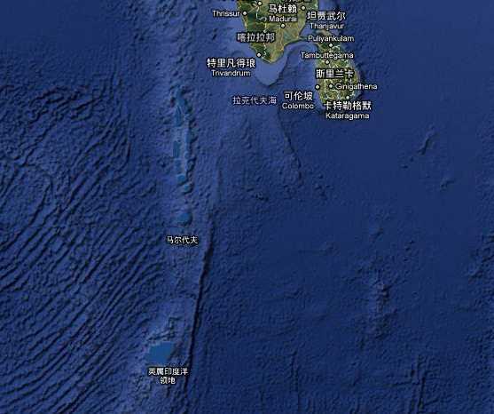 马尔代夫卫星图