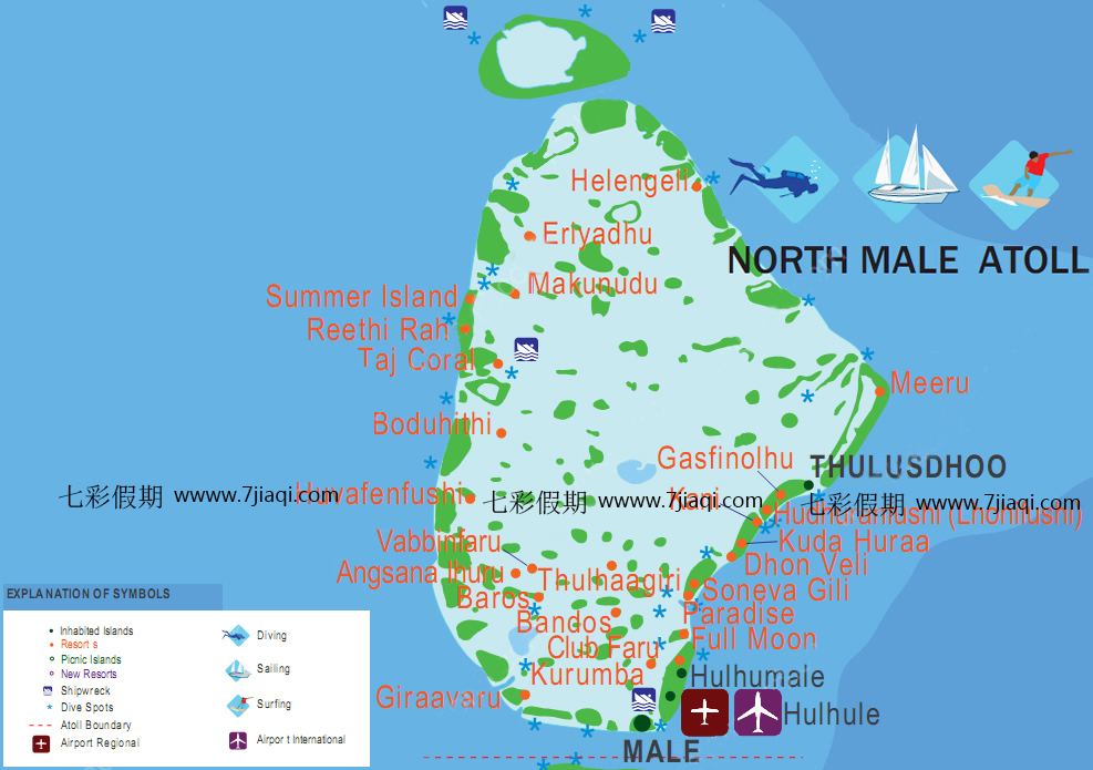 马累北环礁(North Male Atoll)
